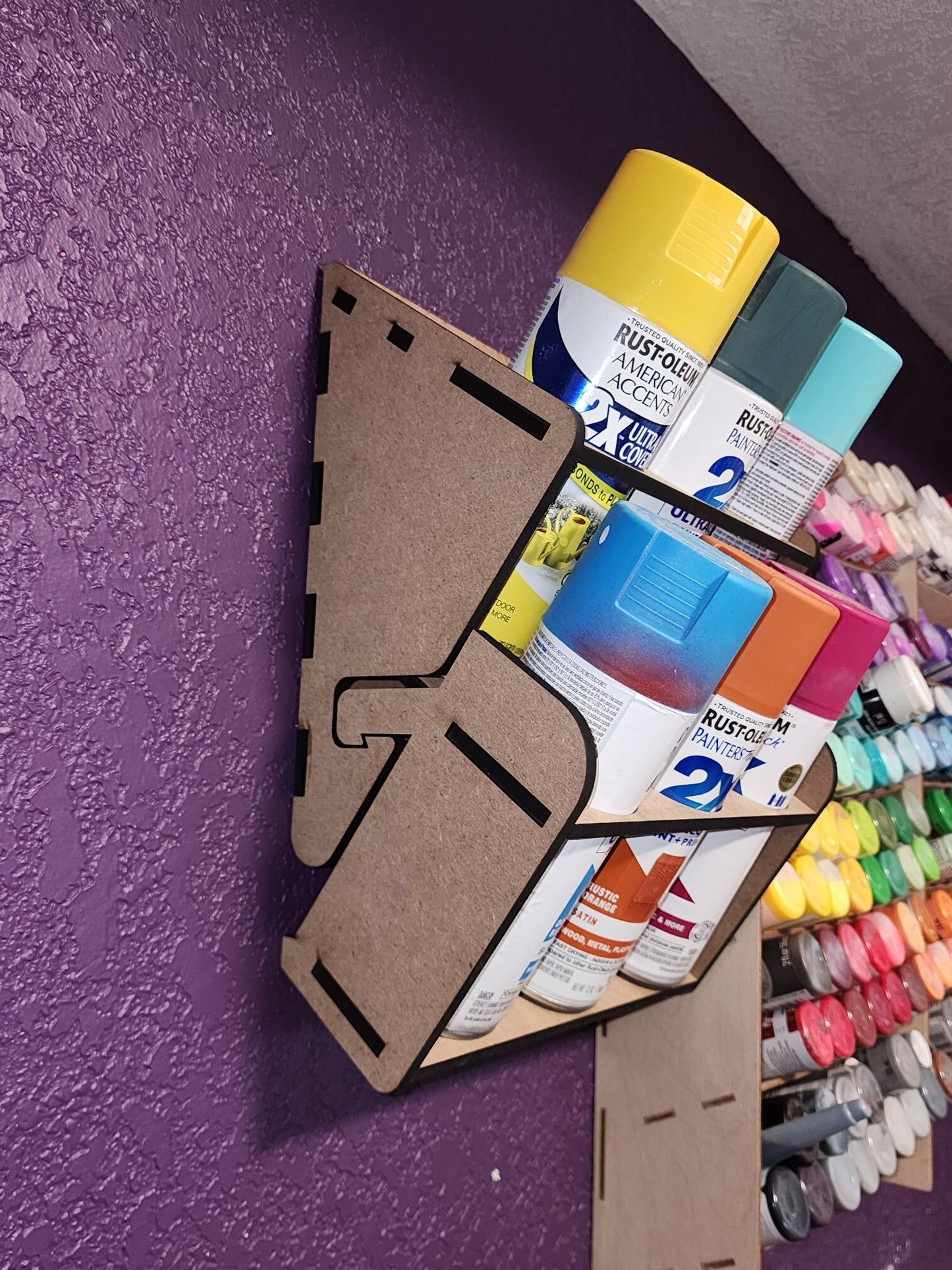 Spray Paint Organization | Garage Organization | Wall Mounted Spray Paint Holder