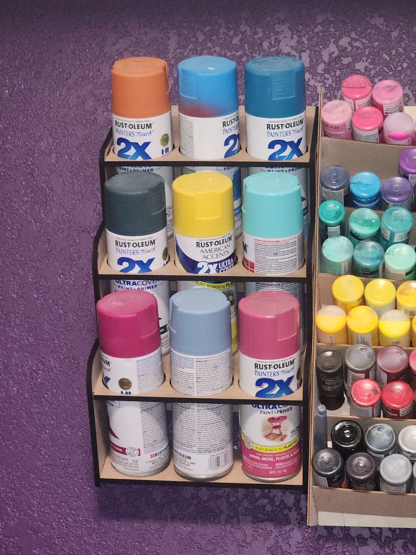 Spray Paint Organization | Garage Organization | Wall Mounted Spray Paint Holder