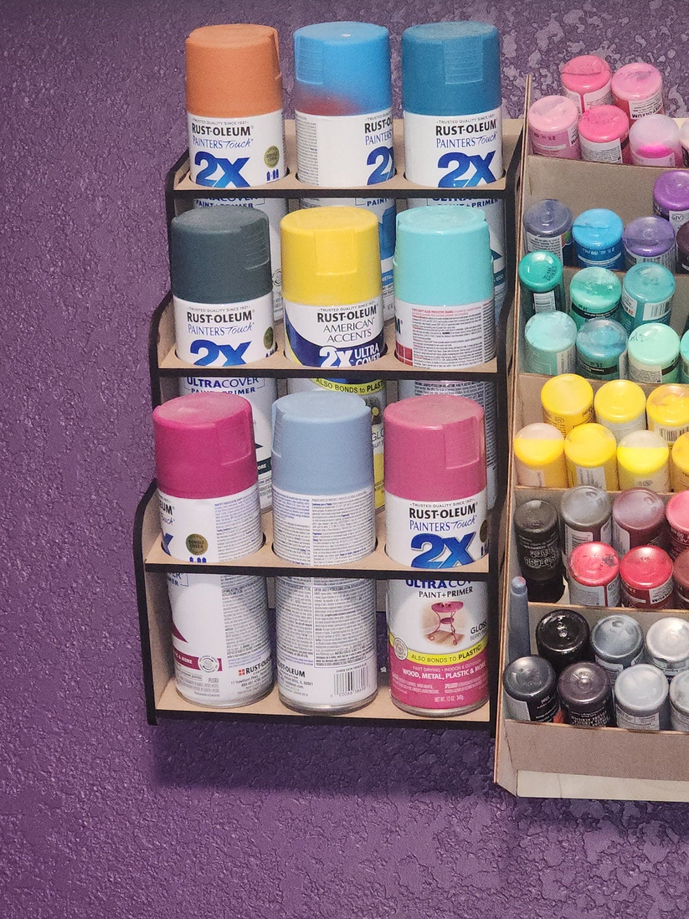 Spray Paint Organization | Garage Organization | Wall Mounted Spray Paint Holder