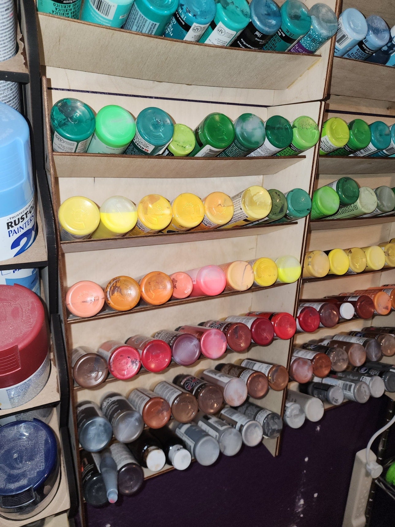 Acrylic Paint Wall Organizer | Craft Room Organization | Acrylic Paint Holder