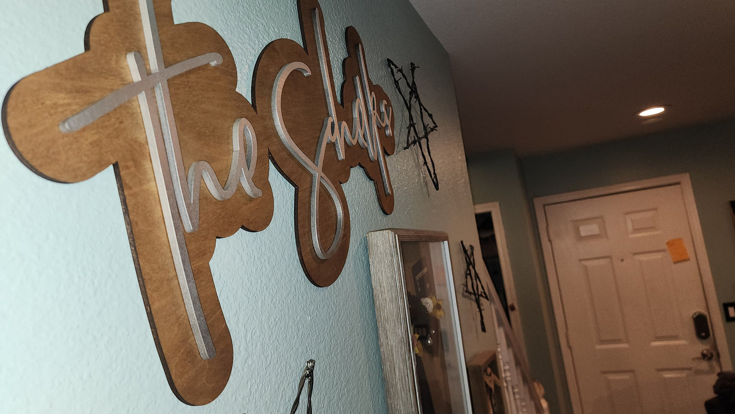 Custom Sign | Last Name Sign | Single Word Wall Decor | Living Room Sign